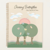 Schattigee Boho pastelvlinder Planner (Voorkant)