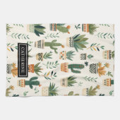 Schattigee Boho Potted Planten Plant Lover Keuken Theedoek (Horizontaal)