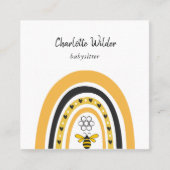 Schattigee Boho Rainbow Babysitter Visitekaartje (Voorkant)