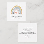 Schattigee Boho Rainbow Babysitter Visitekaartje (Voorkant / Achterkant)