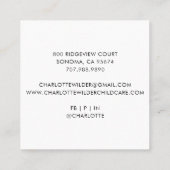 Schattigee Boho Rainbow Babysitter Visitekaartje (Achterkant)