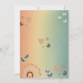 Schattigee Boho Rainbow Gradient Verjaardag Kaart (Achterkant)