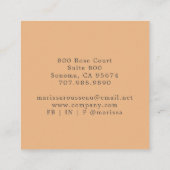 Schattigee Boho Rainbow kinderopvang Vierkante Visitekaartje (Achterkant)