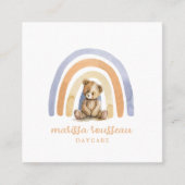 Schattigee Boho Rainbow kinderopvang Vierkante Visitekaartje (Voorkant)