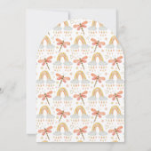 Schattigee Boho Rainbow Raindrops Arch Baby shower Kaart (Achterkant)