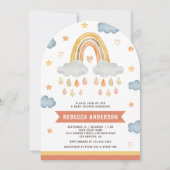 Schattigee Boho Rainbow Raindrops Arch Baby shower Kaart (Voorkant)