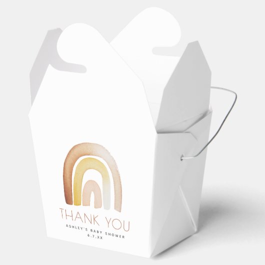 Schattigee Boho regenboog dank u Baby shower Bedankdoosjes (Geopend)