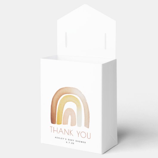Schattigee Boho regenboog dank u Baby shower Bedankdoosjes (Geopend)
