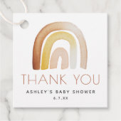 Schattigee Boho regenboog dank u Baby shower Bedankjes Labels (Voorkant)