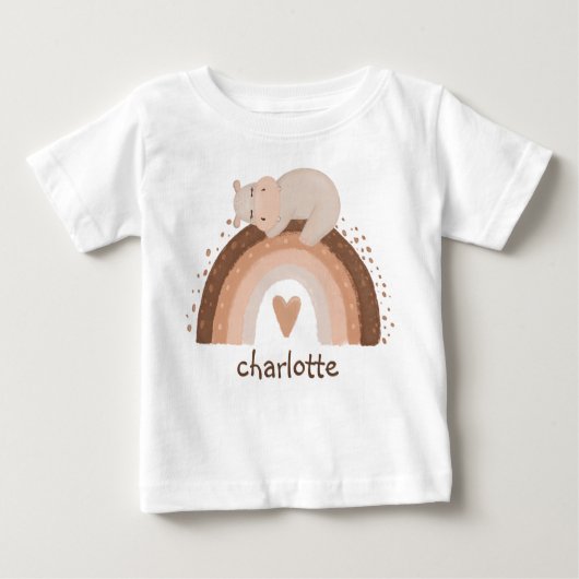 Schattigee Boho Regenboog met Slaapnijlpaard Monog (Voorkant)