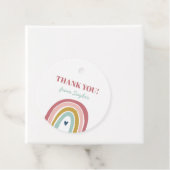 Schattigee Boho regenboog roze Verjaardag Bedankjes Labels (In situ)