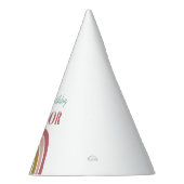 Schattigee Boho regenboog roze Verjaardag Feesthoedjes (Rechts)