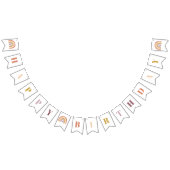 Schattigee Boho Regenboogperzik Verjaardag Vlaggetjes (Alle)