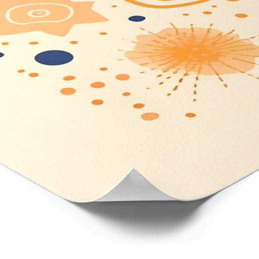 Schattigee Boho Retro Celestial Sun Poster (Hoek)