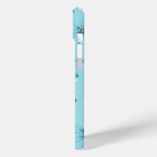 Schattigee boho retro glow Gepersonaliseerde blauw Case-Mate iPhone Case (Achterkant / Links)