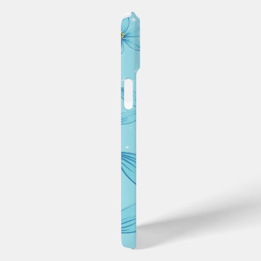 Schattigee boho retro glow Gepersonaliseerde blauw Case-Mate iPhone Case (Achterkant / Rechts)