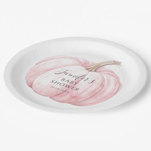 Schattigee boho roze kleine pompoen baby meisje do papieren bordje (Gekanteld)