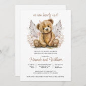 Schattigee Boho teddybeer wacht Baby shower Kaart (Voorkant / Achterkant)