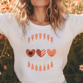 Schattigee Boho Valentijnsdag Hearts T-shirt
