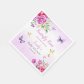 Schattigee Boho Waterverf Floral Butterfly Baby sh Servet (Hoek)