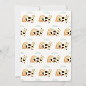 Schattigee Boho Waterverf Heilige Koe Boerderij Ba Bedankkaart (Achterkant)