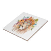 Schattigee Boho waterverf Hippie Lion Design Tegeltje (Zijkant)