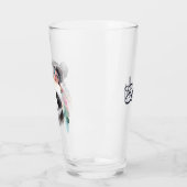 Schattigee boho waterverf hippie panda ontwerp glas (Links)