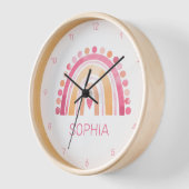 Schattigee Boho Waterverf regenboog in roze wandkl (Hoek)