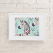 Schattigee Boho Zebra Dierensafari Baby Room Wall 