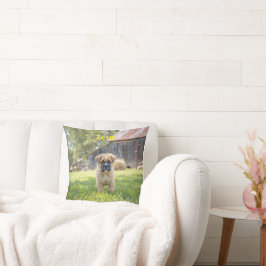 Schattigee bokser puppy gepersonaliseerd kussen