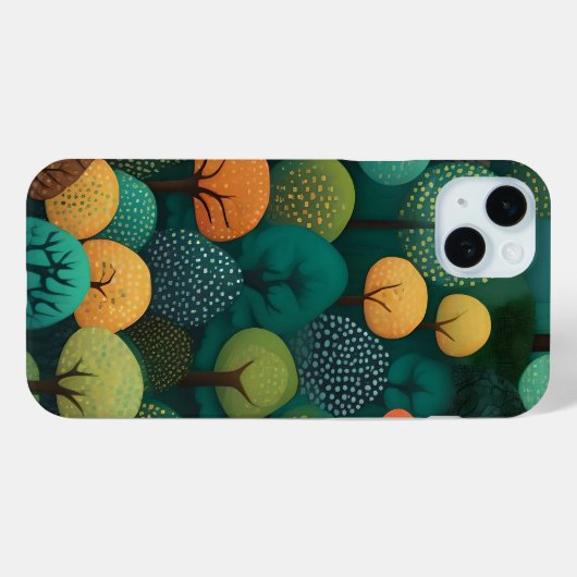 Schattigee bomen digitale kunst Case-Mate iPhone case (Achterkant (horizontaal))