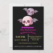 Schattigee Bonjour Pun Halloween Kaart (Voorkant)