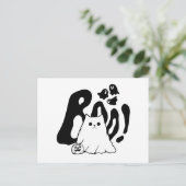 Schattigee Boo Cat Halloween Feestdagenkaart (Staand voorkant)