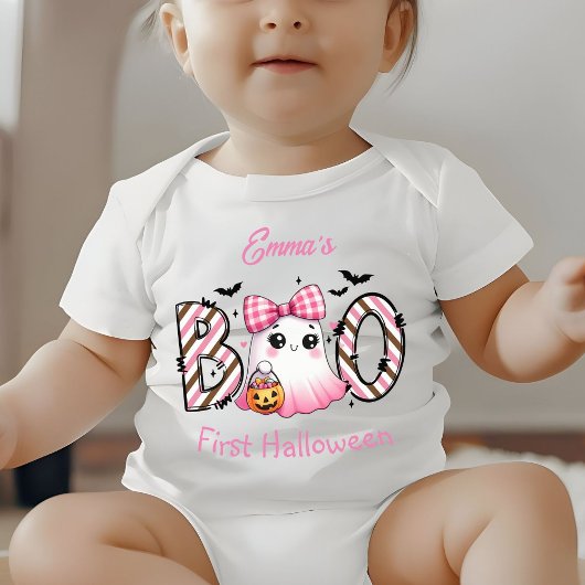 Schattigee Boo Ghost Girl Eerste Halloween Geperso Romper