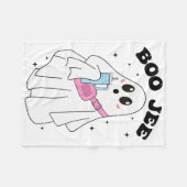 Schattigee Boo Ghost Grappig Halloween Kostuum Boo Fleece Deken (Voorkant (Horizontaal))