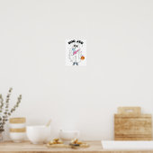 Schattigee Boo Ghost Grappig Halloween Kostuum Boo Poster (Keuken)