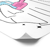 Schattigee Boo Ghost Grappig Halloween Kostuum Boo Poster (Hoek)