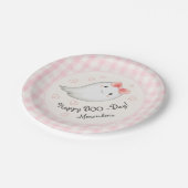 Schattigee Boo Ghost Roze Verjaardagsfeestje Meisj Papieren Bordje (Gekanteld)