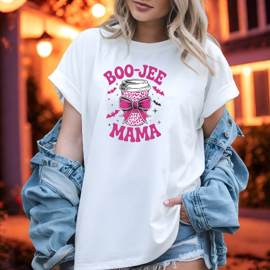 Schattigee Boo-Jee Mama Pink Cup met vleermuizen e T-shirt