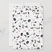 Schattigee Boo Spooky Ghost Halloween Pink Girl Kaart (Achterkant)