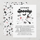 Schattigee Boo Spooky Ghost Halloween Pink Girl Kaart (Voorkant / Achterkant)