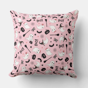 Schattigee Boo Spooky Ghost Halloween Pink Girl Kussen