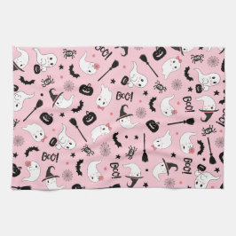 Schattigee Boo Spooky Ghost Halloween Pink Girl Theedoek