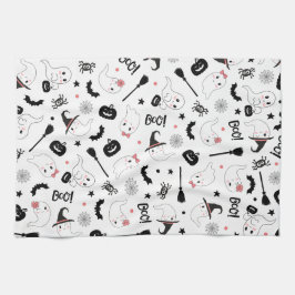 Schattigee Boo Spooky Ghost Halloween Pink Girl Theedoek