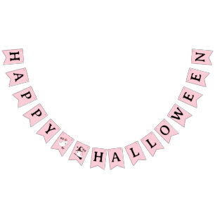 Schattigee Boo Spooky Ghost Halloween Pink Girl Vlaggetjes