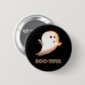 Schattigee Boo-tiful Halloween Ghost Art Ronde Button 5,7 Cm (Voorkant /achterkant)