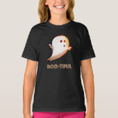 Schattigee Boo-tiful Halloween Ghost Art T-shirt (Voorkant)