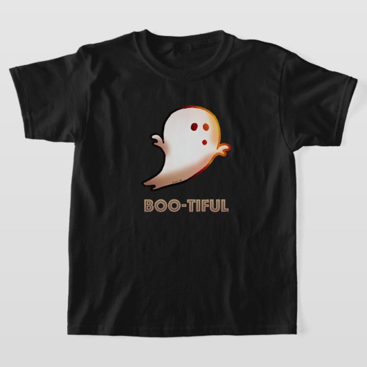 Schattigee Boo-tiful Halloween Ghost Art T-shirt (Laagn)