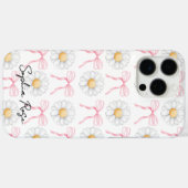 Schattigee boog & daisy patroon gepersonaliseerd Case-Mate iPhone case (Achterkant (horizontaal))