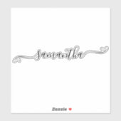 Schattigee boog handtekening naam laptop sticker (Vel)